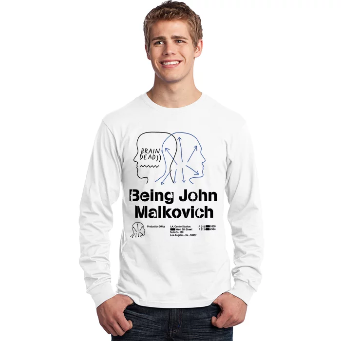 Brain Dead X Being John Malkovich Business Card White Long Sleeve Shirt