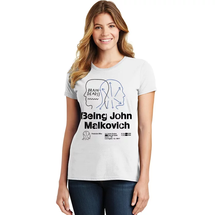 Brain Dead X Being John Malkovich Business Card White Women's T-Shirt