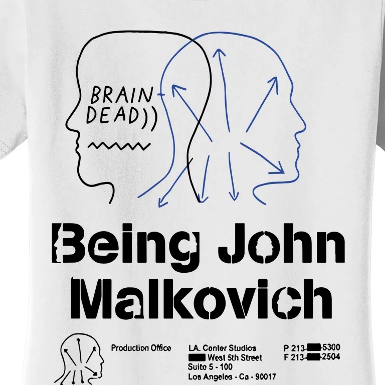 Brain Dead X Being John Malkovich Business Card White Women's T-Shirt