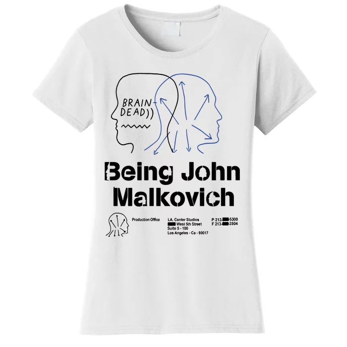 Brain Dead X Being John Malkovich Business Card White Women's T-Shirt