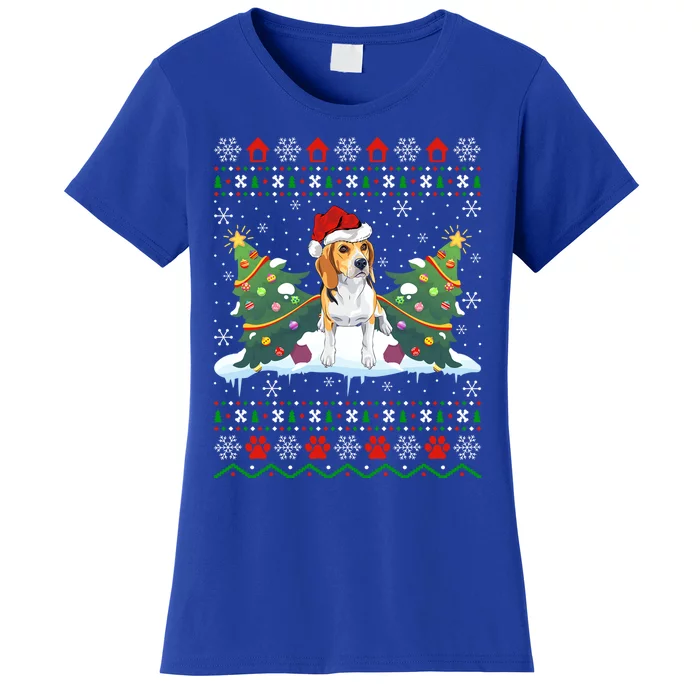 Beagle Dog Xmas Gift Ugly Beagle Christmas Gift Women's T-Shirt