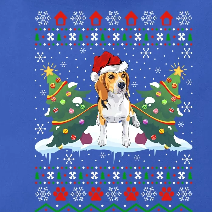 Beagle Dog Xmas Gift Ugly Beagle Christmas Gift Zip Tote Bag