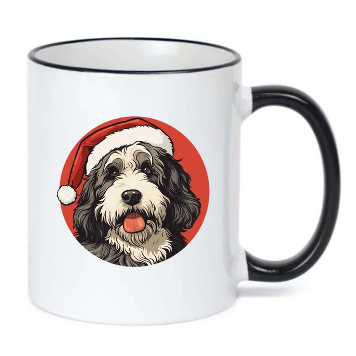 Bernedoodle Dog Xmas Doodle Dood Cute Christmas Bernedoodle Gift Black Color Changing Mug