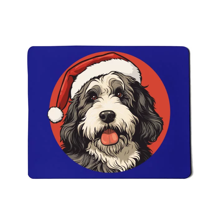 Bernedoodle Dog Xmas Doodle Dood Cute Christmas Bernedoodle Gift Mousepad