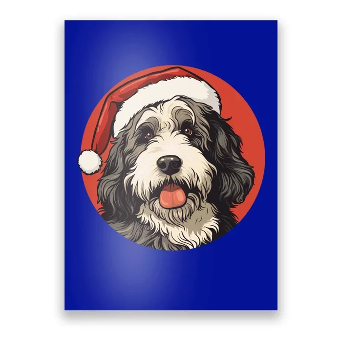 Bernedoodle Dog Xmas Doodle Dood Cute Christmas Bernedoodle Gift Poster