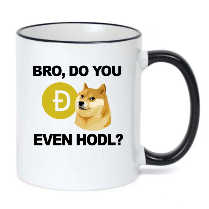 Bro Do You Even Hodl Funny Doge Coin Crypto Black Color Changing Mug