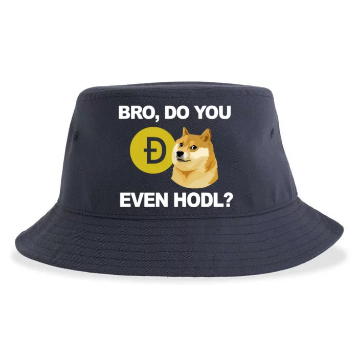 Bro Do You Even Hodl Funny Doge Coin Crypto Sustainable Bucket Hat