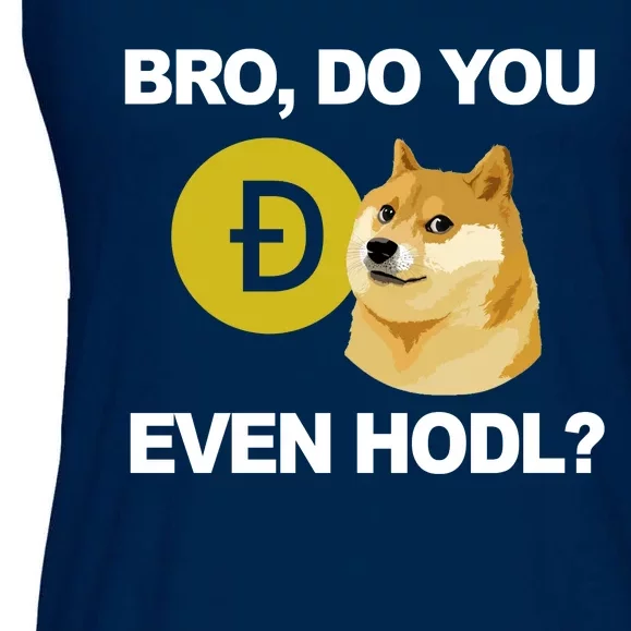 Bro Do You Even Hodl Funny Doge Coin Crypto Ladies Essential Flowy Tank