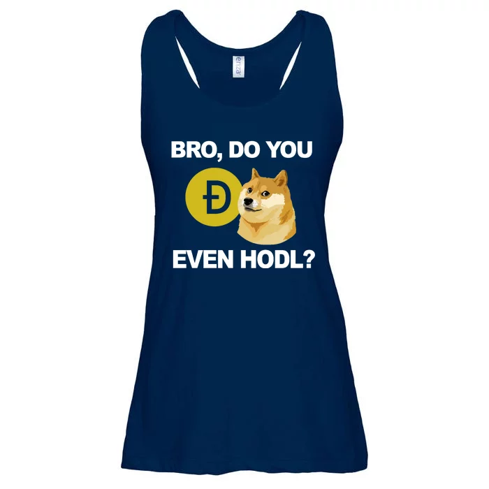 Bro Do You Even Hodl Funny Doge Coin Crypto Ladies Essential Flowy Tank