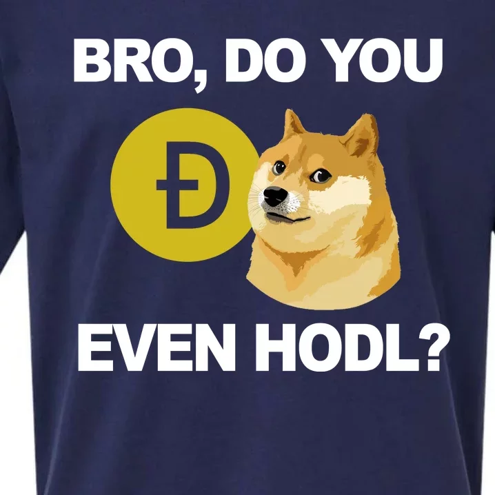 Bro Do You Even Hodl Funny Doge Coin Crypto Sueded Cloud Jersey T-Shirt