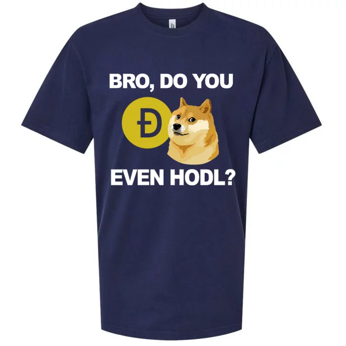 Bro Do You Even Hodl Funny Doge Coin Crypto Sueded Cloud Jersey T-Shirt