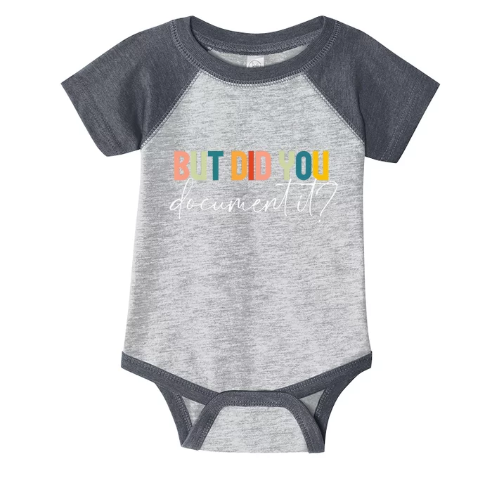 But Did You Docut It Funny Human Resources Hr Office Infant Baby Jersey Bodysuit