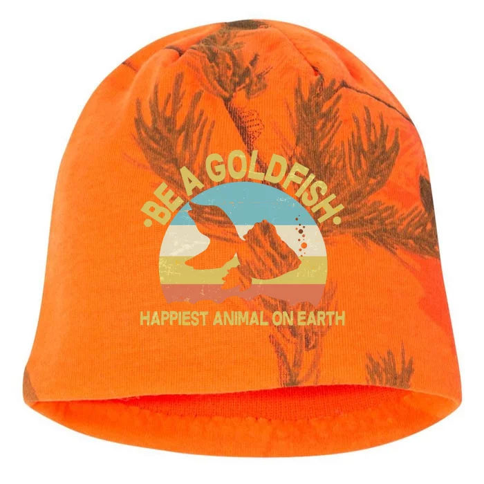 Be A Goldfish Happiest Animal On Earth Kati - Camo Knit Beanie