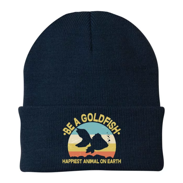 Be A Goldfish Happiest Animal On Earth Knit Cap Winter Beanie