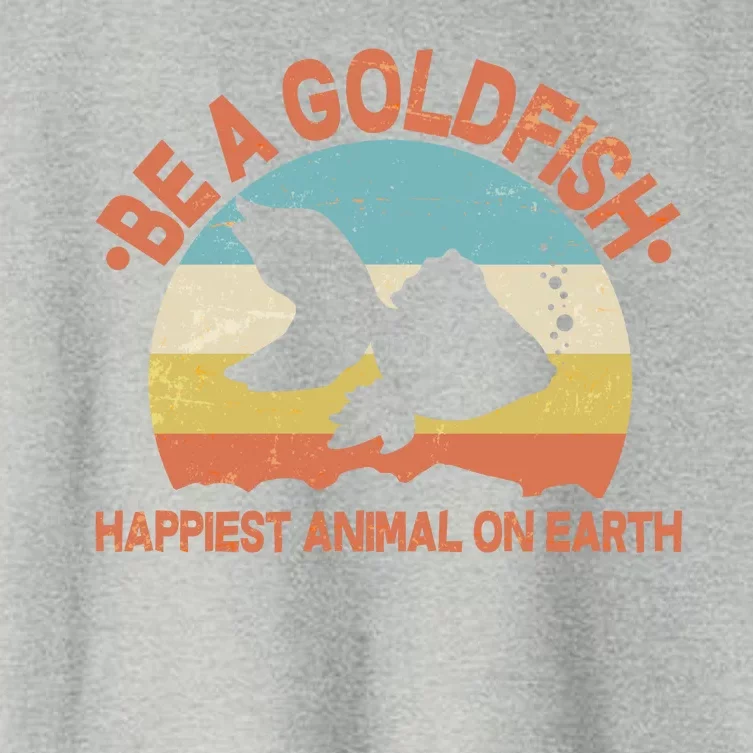 Be A Goldfish Happiest Animal On Earth Women's Crop Top Tee