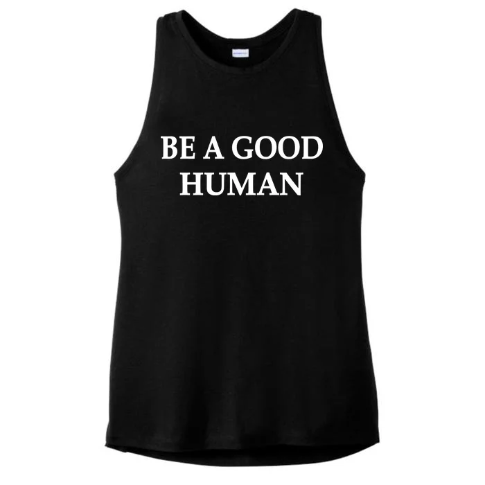 Be A Good Human Ladies Tri-Blend Wicking Tank