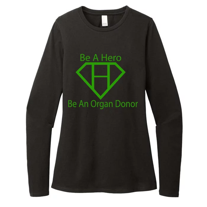 Be A Hero Organ Donor Womens CVC Long Sleeve Shirt