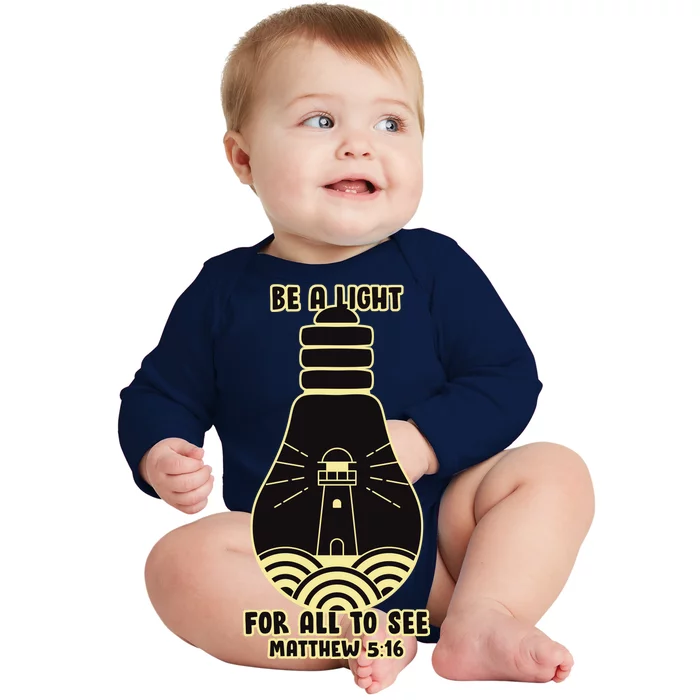 Be A Light For All To See Baby Long Sleeve Bodysuit