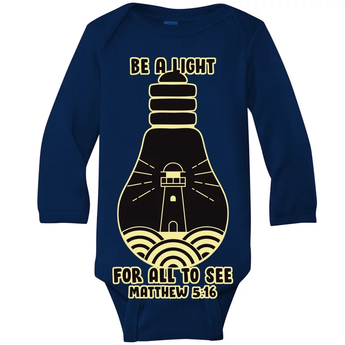 Be A Light For All To See Baby Long Sleeve Bodysuit