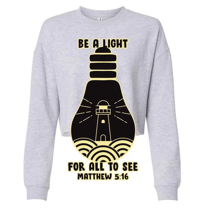 Be A Light For All To See Cropped Pullover Crew