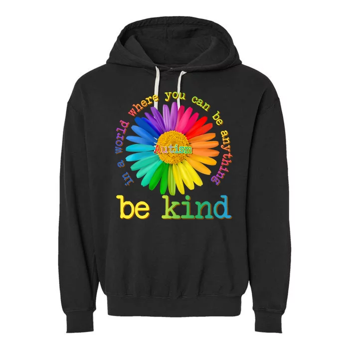 Be Anything Be Kind Autism Awareness Garment-Dyed Fleece Hoodie