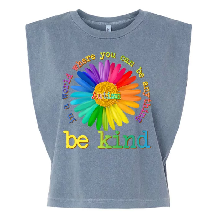 Be Anything Be Kind Autism Awareness Garment-Dyed Women's Muscle Tee