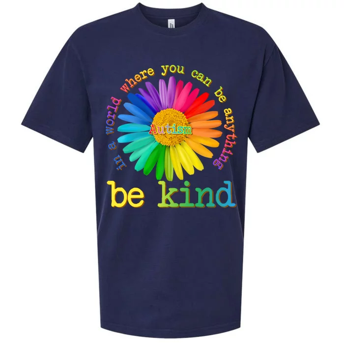 Be Anything Be Kind Autism Awareness Sueded Cloud Jersey T-Shirt