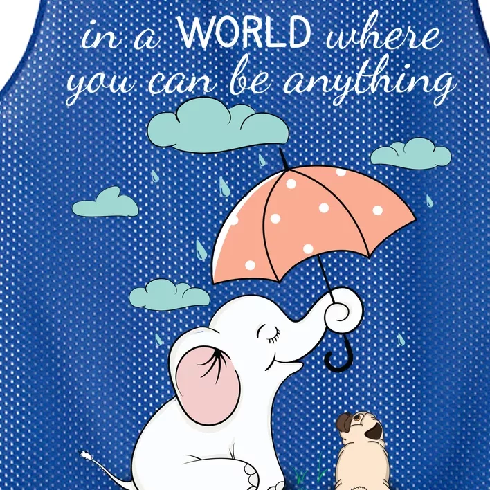 Be Anything Elephant Dog Umbrella Mesh Reversible Basketball Jersey Tank