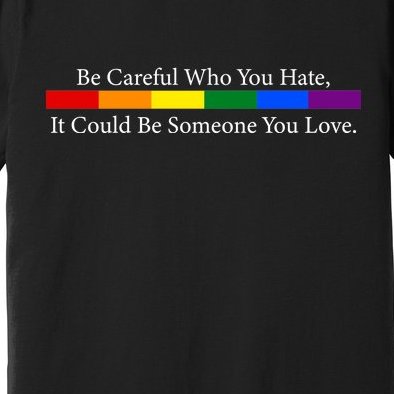 Be Careful Who You Hate, It Could Be Someone You Love Premium T-Shirt