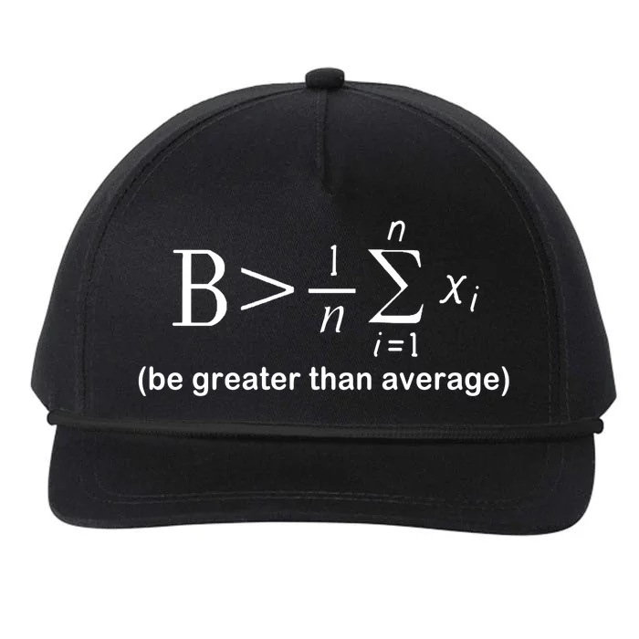 Be Greater Equation Math Snapback Five-Panel Rope Hat