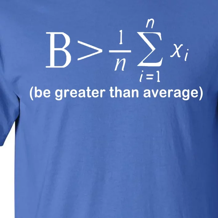 Be Greater Equation Math Tall T-Shirt