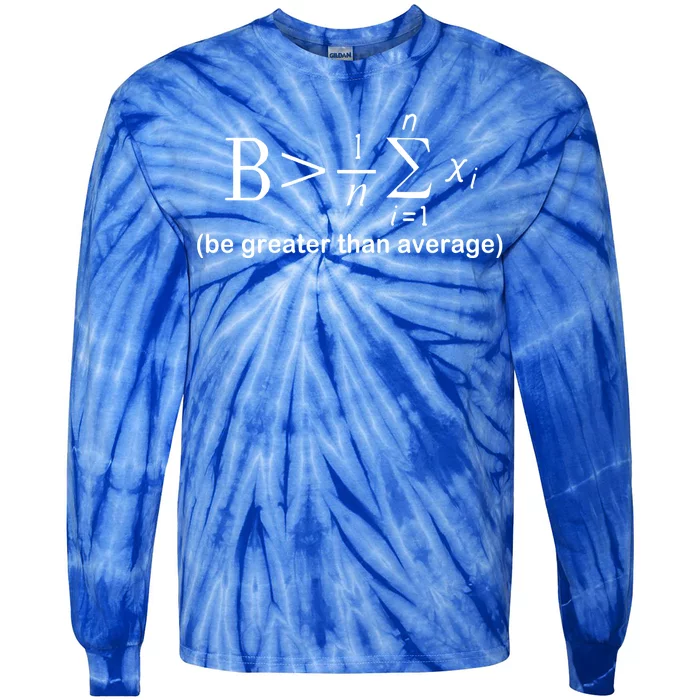 Be Greater Equation Math Tie-Dye Long Sleeve Shirt