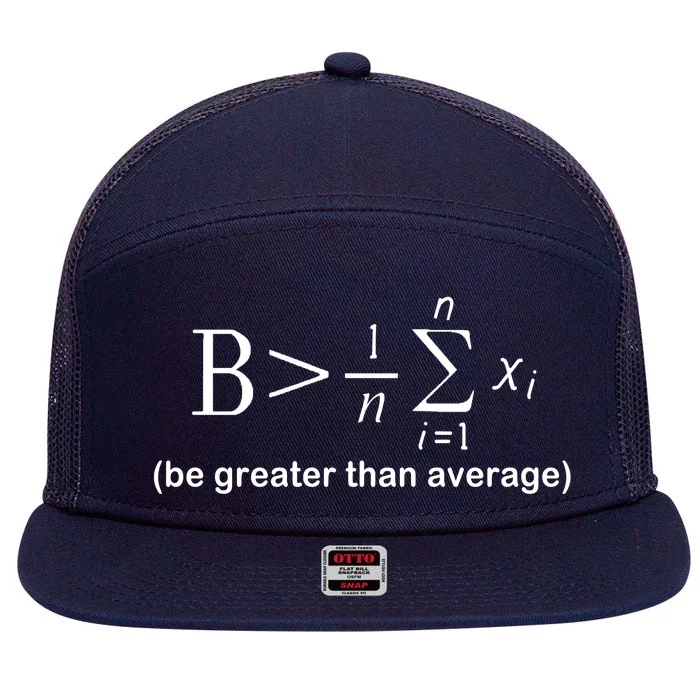 Be Greater Equation Math 7 Panel Mesh Trucker Snapback Hat