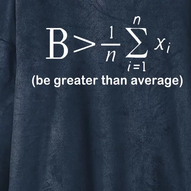 Be Greater Equation Math Hooded Wearable Blanket