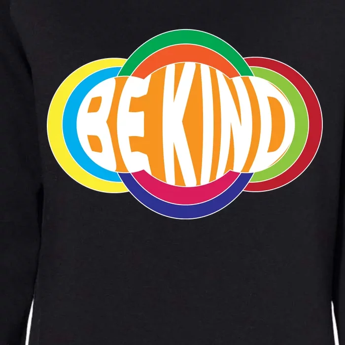 Be Kind 70's Retro Logo Tribute Womens California Wash Sweatshirt