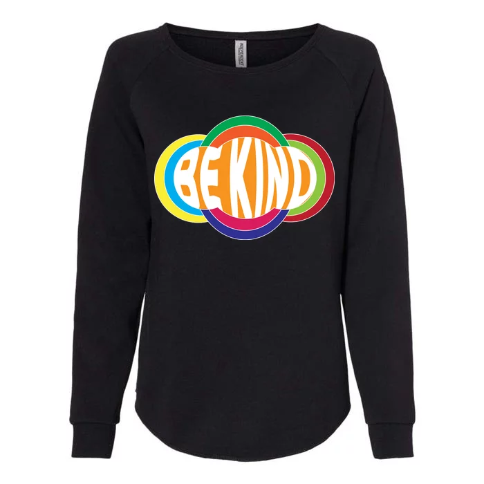 Be Kind 70's Retro Logo Tribute Womens California Wash Sweatshirt