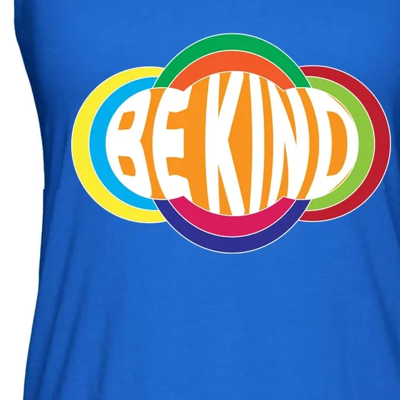 Be Kind 70's Retro Logo Tribute Ladies Essential Flowy Tank