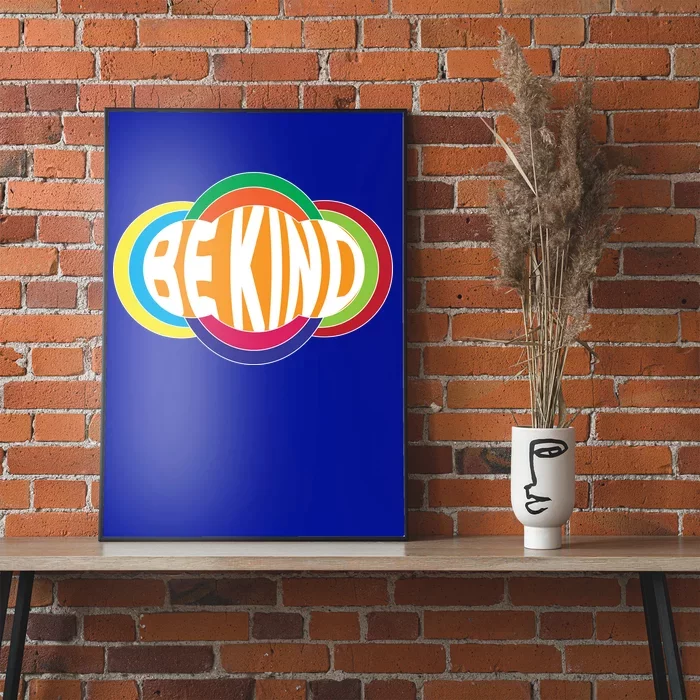 Be Kind 70's Retro Logo Tribute Poster