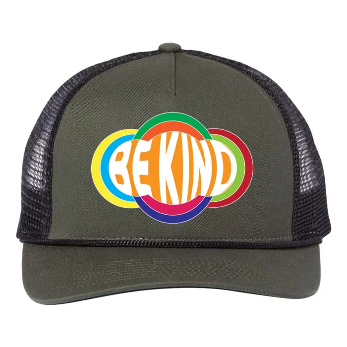 Be Kind 70's Retro Logo Tribute Retro Rope Trucker Hat Cap