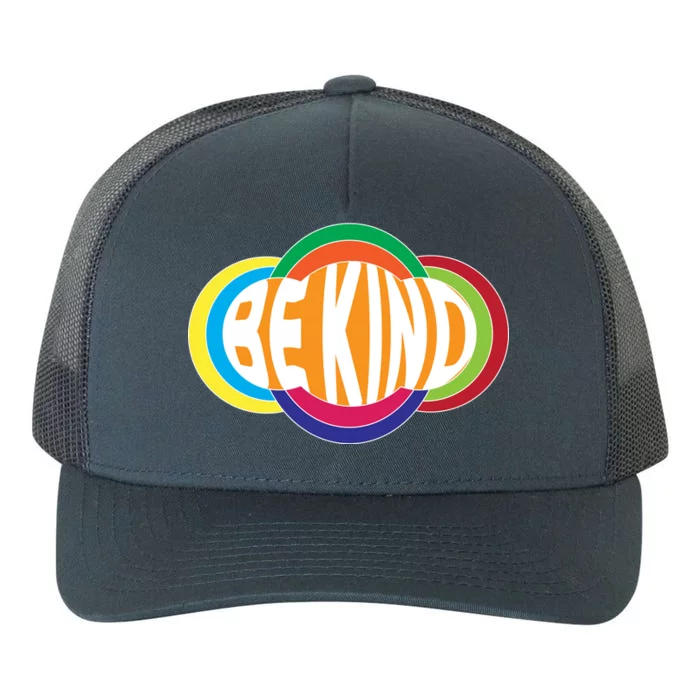 Be Kind 70's Retro Logo Tribute Yupoong Adult 5-Panel Trucker Hat