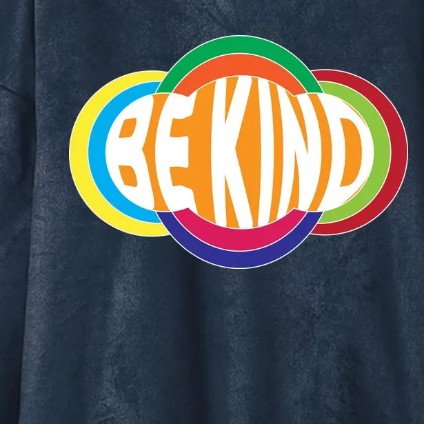 Be Kind 70's Retro Logo Tribute Hooded Wearable Blanket