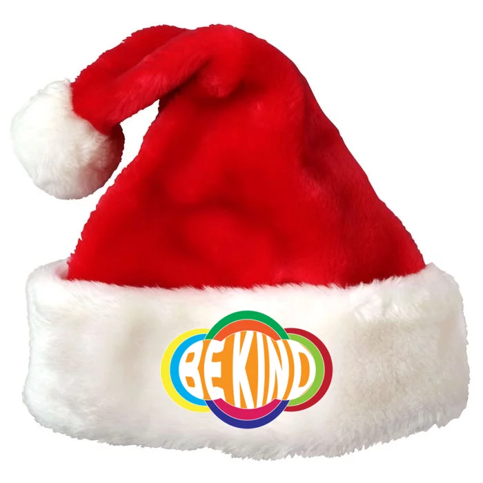 Be Kind 70's Retro Logo Tribute Premium Christmas Santa Hat