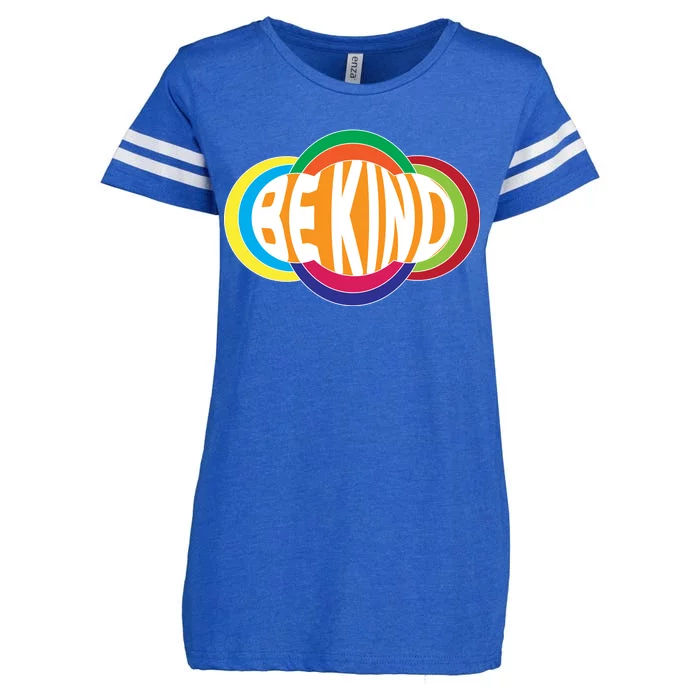 Be Kind 70's Retro Logo Tribute Enza Ladies Jersey Football T-Shirt