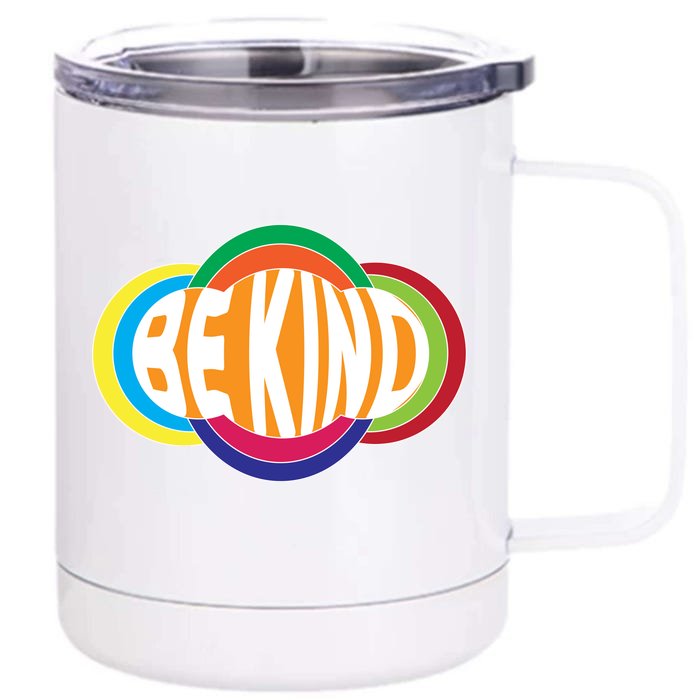 Be Kind 70's Retro Logo Tribute Front & Back 12oz Stainless Steel Tumbler Cup