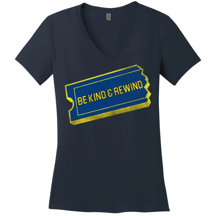 Be Kind And Rewind Women's V-Neck T-Shirt