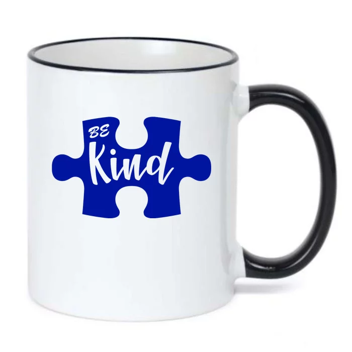 Be Kind Autism Awareness Puzzle Black Color Changing Mug