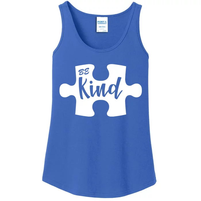 Be Kind Autism Awareness Puzzle Ladies Essential Tank