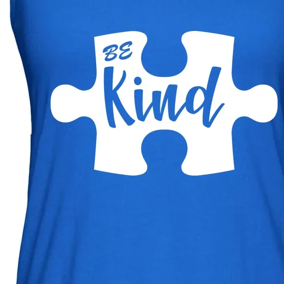 Be Kind Autism Awareness Puzzle Ladies Essential Flowy Tank