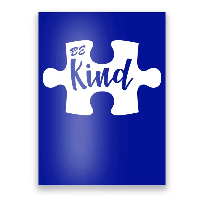 Be Kind Autism Awareness Puzzle Poster