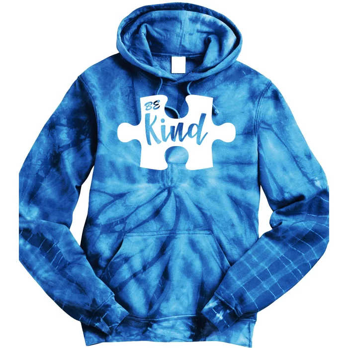 Be Kind Autism Awareness Puzzle Tie Dye Hoodie